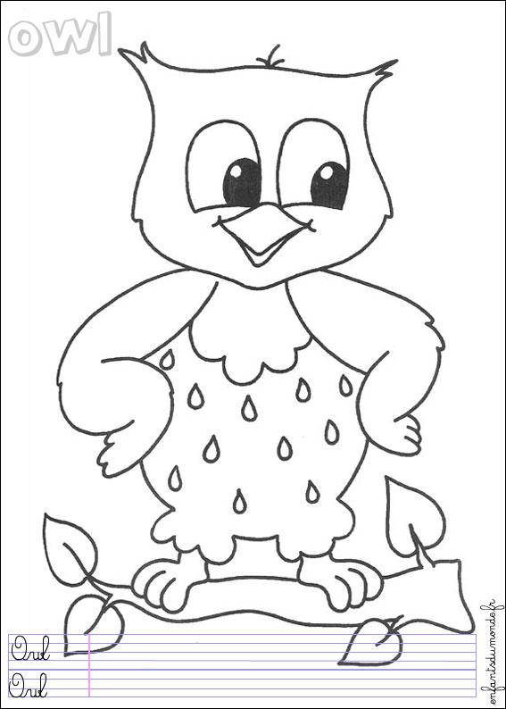 coloriage chouette